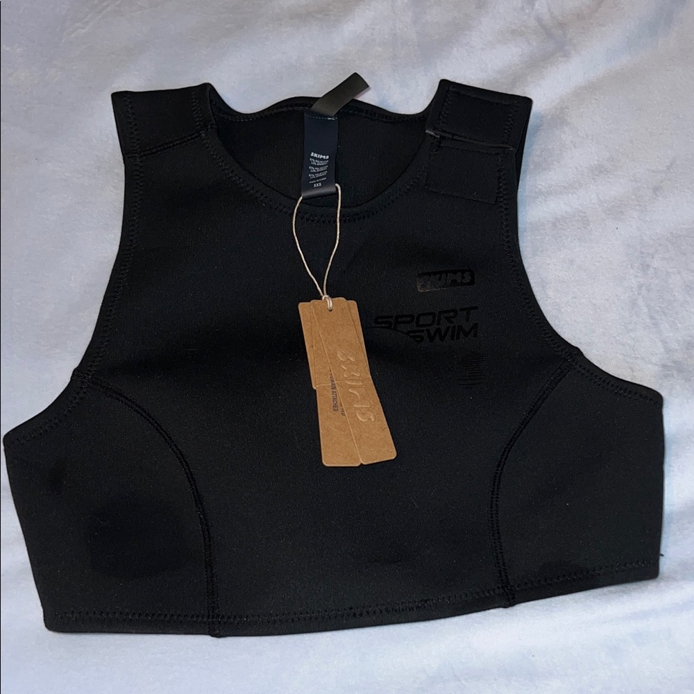 SKIMS Black Sport Swim Bikini Top